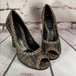 Fendi Peep Toe Pumps. Excellent preloved condition